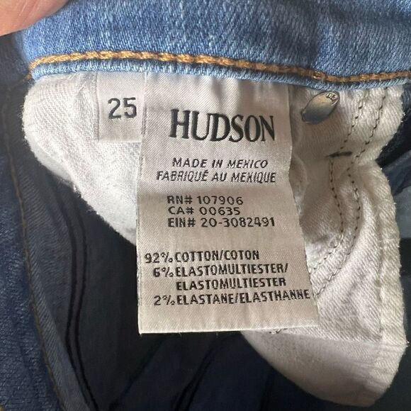 Hudson Krista Ankle Super Skinny Distressed Light Wash Jeans - Picture 11 of 12